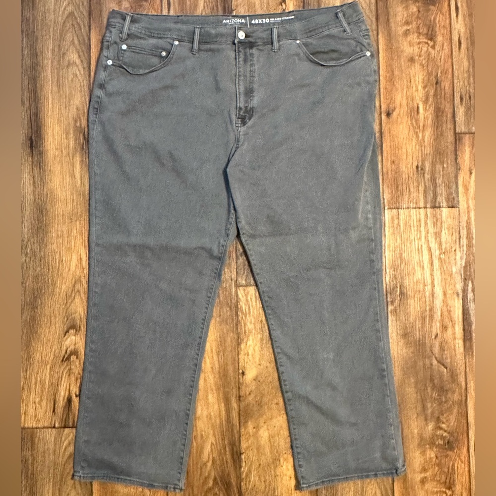 Arizona Jean Company Men's Charcoal Relaxed Jeans